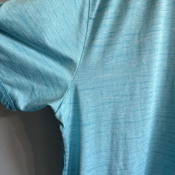 Tommy Bahama Shirt Mens 2XL Blue Wave Crest Henley Performance Stretch‎ Athletic - Picture 3 of 6